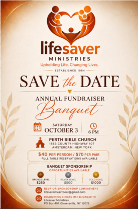 Annual Fundraiser Banquet Save the Date poster